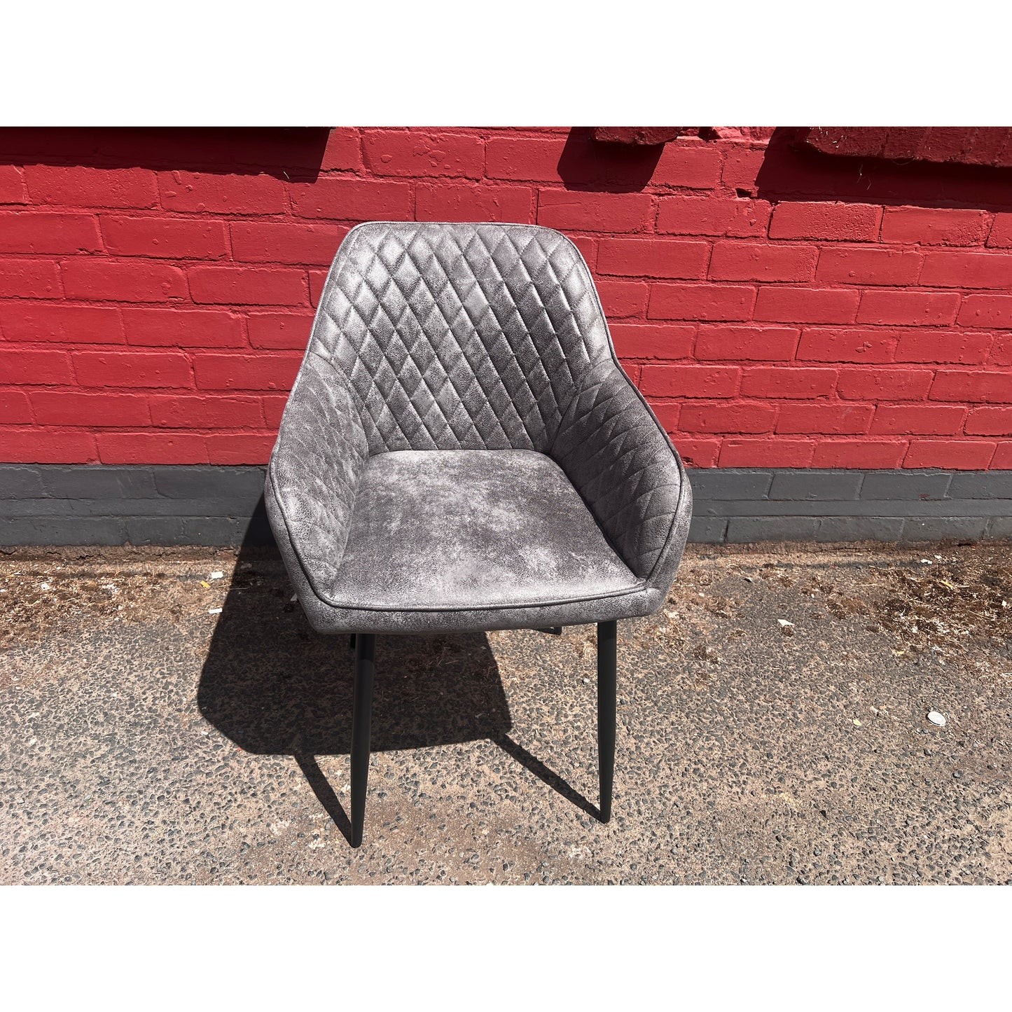 Dining Chair With Arms Sleek Black Metal Legs Multiple Colours