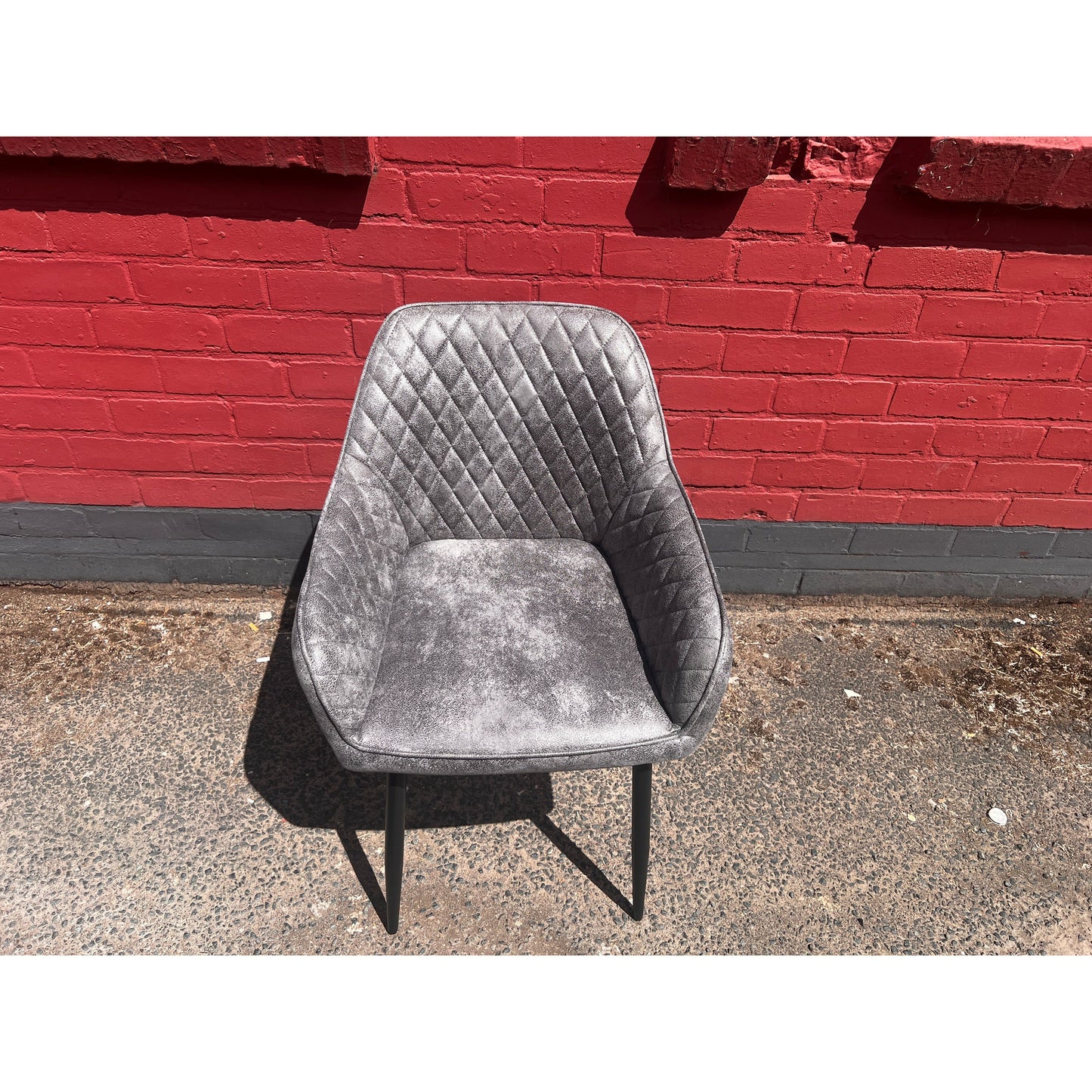 Dining Chair With Arms Sleek Black Metal Legs Multiple Colours