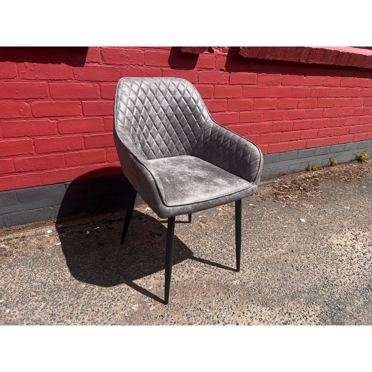 Dining Chair With Arms Sleek Black Metal Legs Multiple Colours