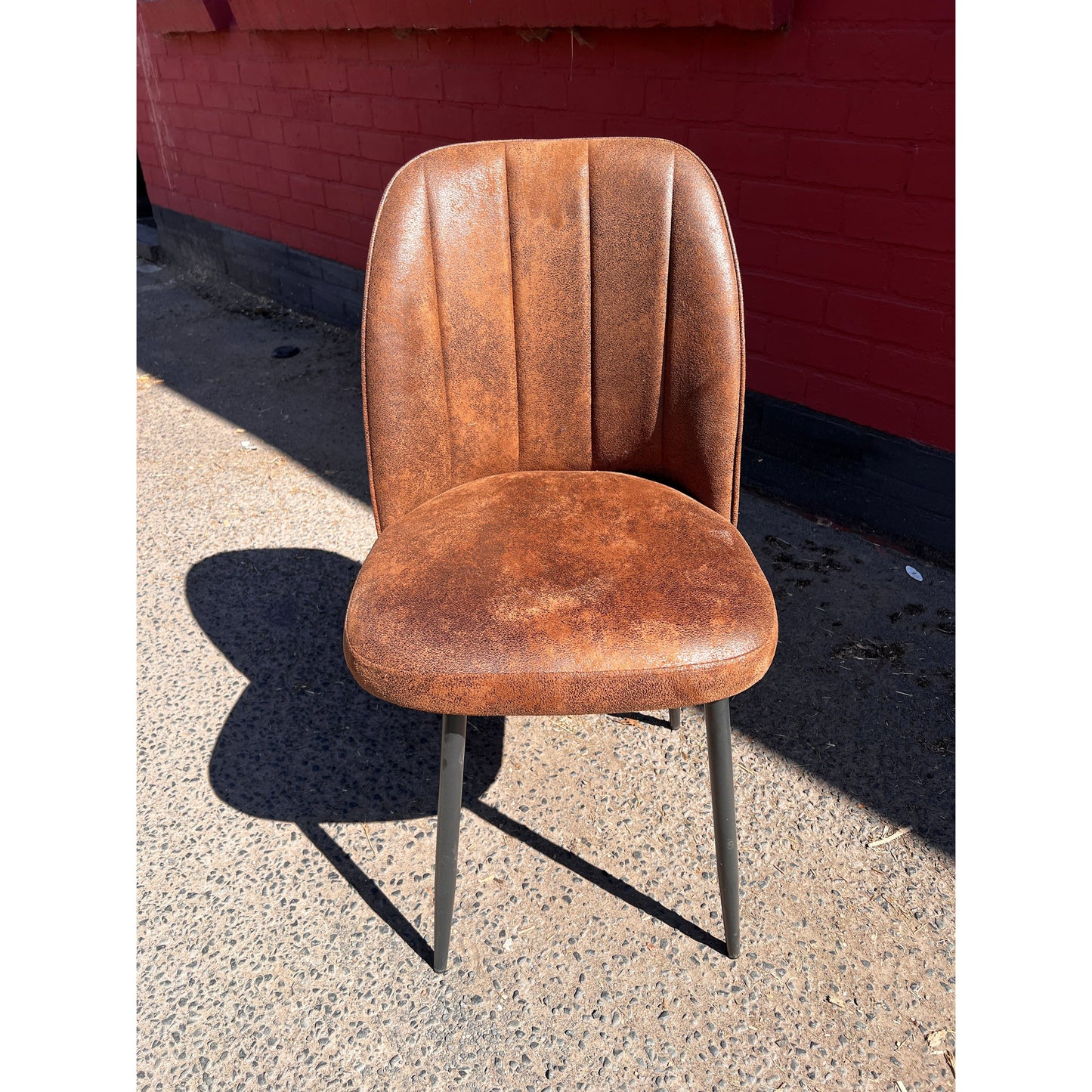 Modern Dining Chairs with Sleek Black Metal Legs Multiple Colours Shell Design