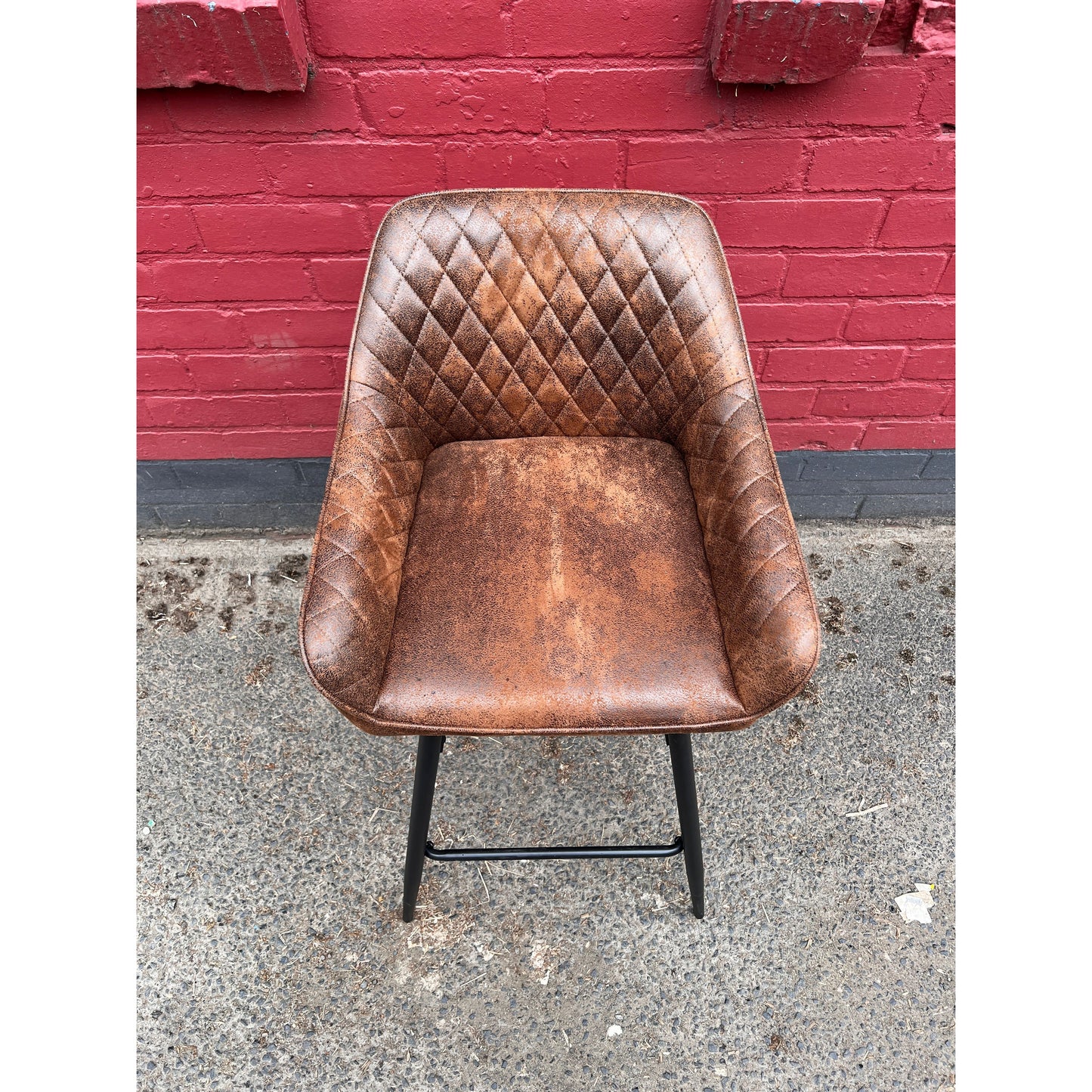 Faux Suede Bar Stools Cafe Pub Brown Bar Stools
