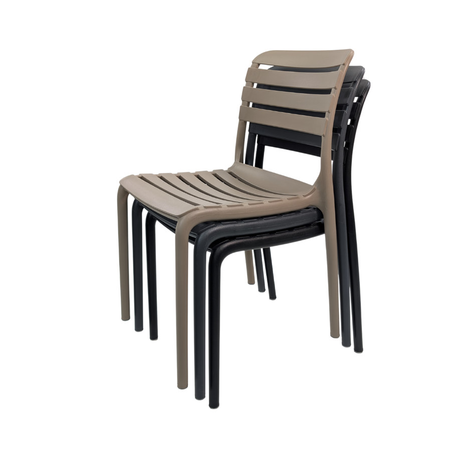Ourdoor Stackable Chairs Black, Grey, Beige