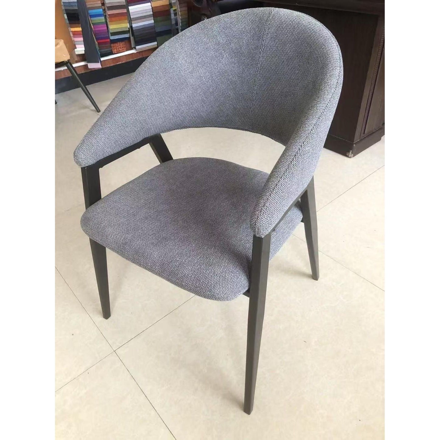 Contract Dining Chair Wood Leg Fabric - 5 Options