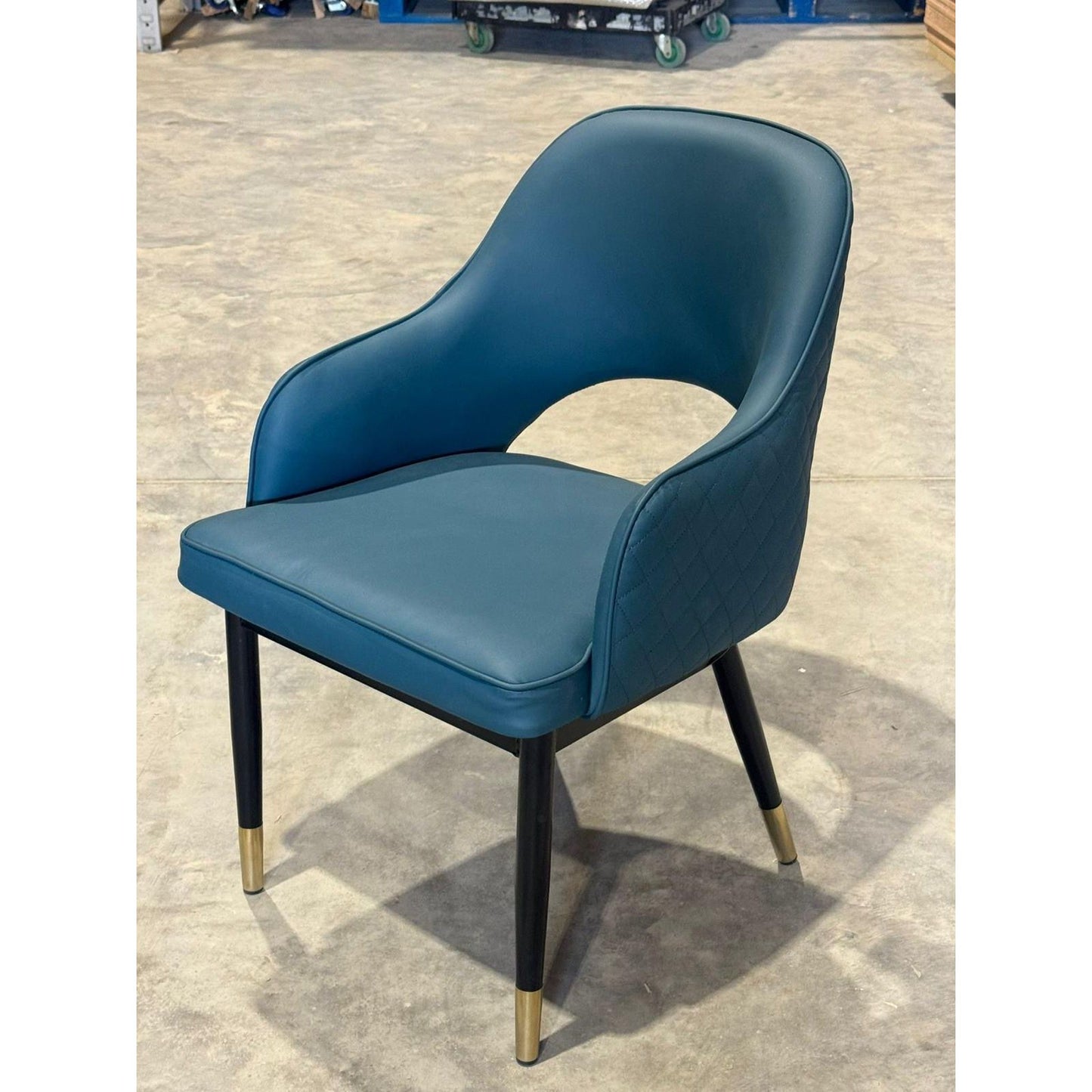 Contract Dining Chairs Leather Multiple Options Gold Tip Legs