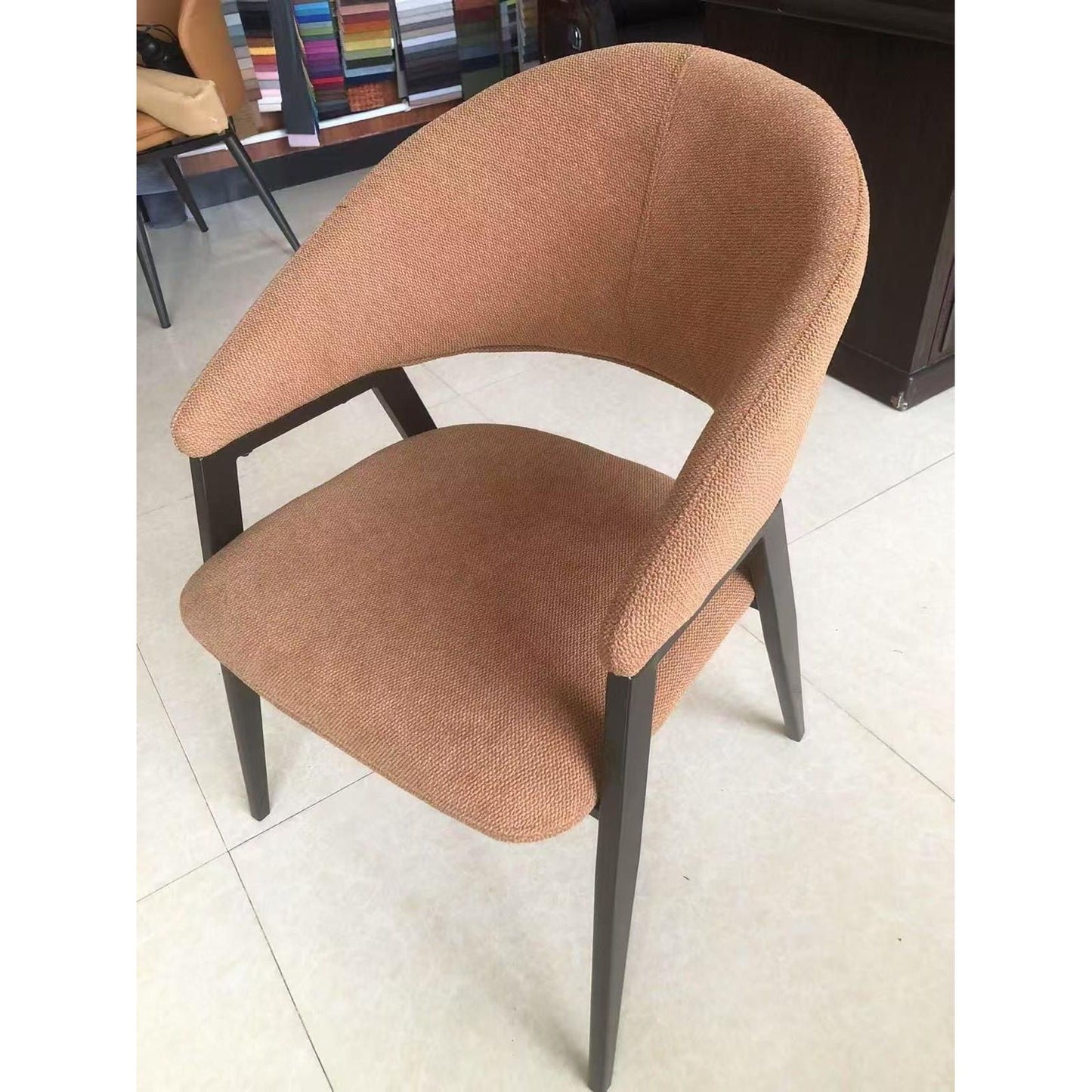 Contract Dining Chair Wood Leg Fabric - 5 Options