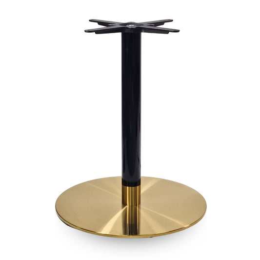 Table Base Black And Gold Cast Iron Round