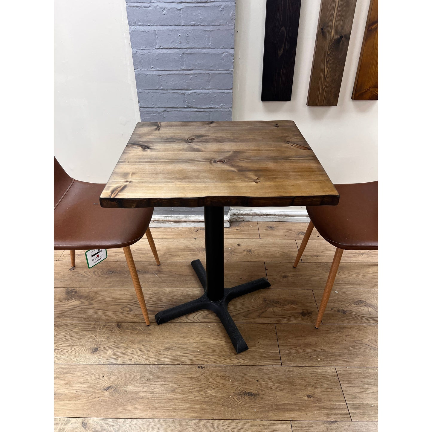 Solid Wood Cafe Table Rustic