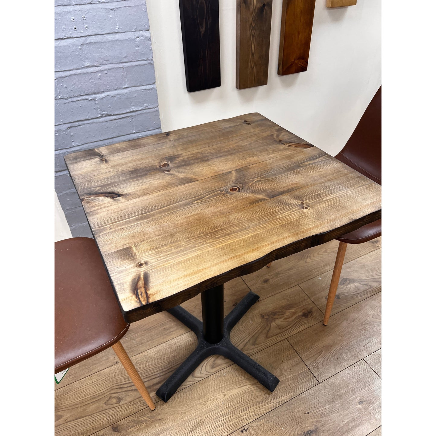 Solid Wood Cafe Table Rustic