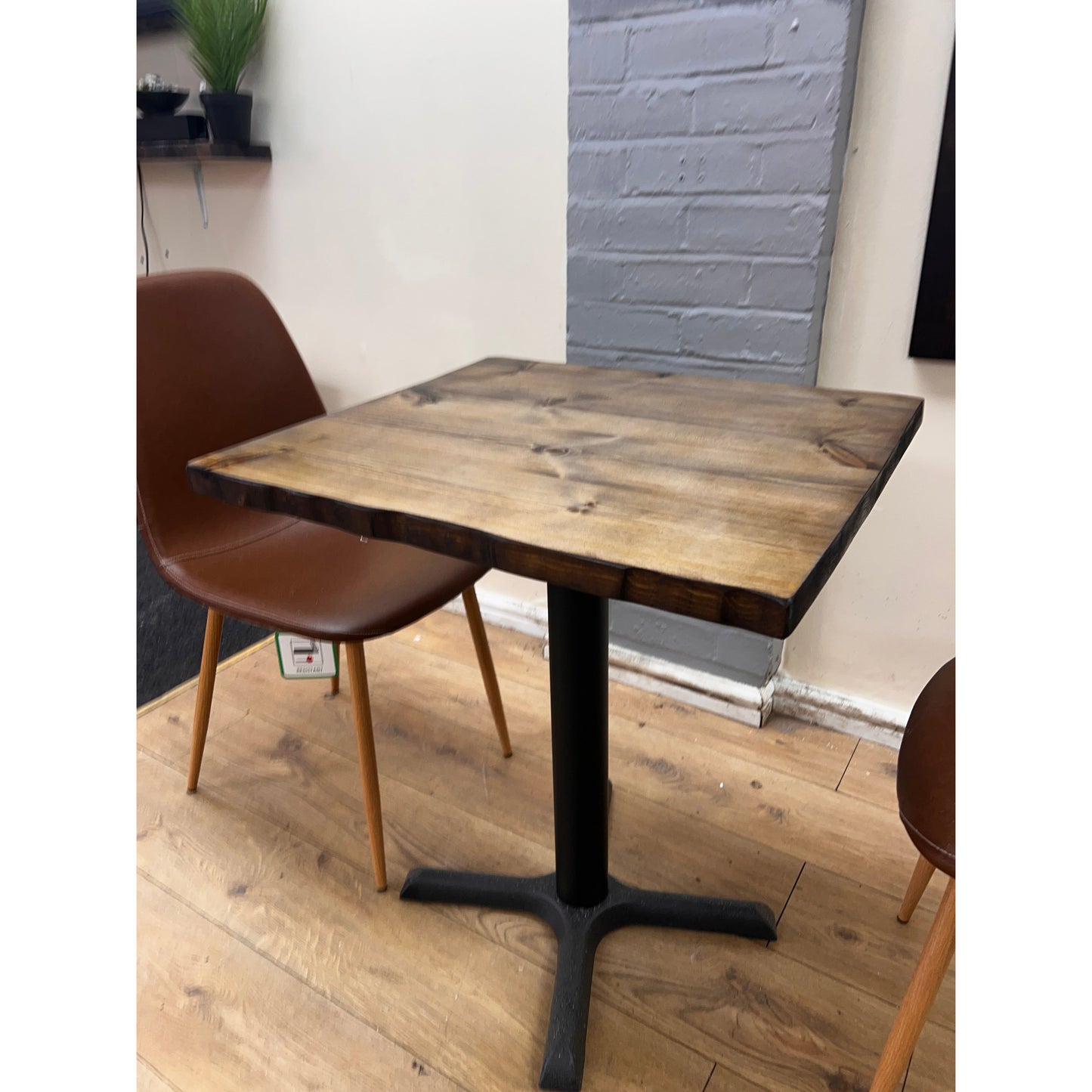 Solid Wood Cafe Table Rustic