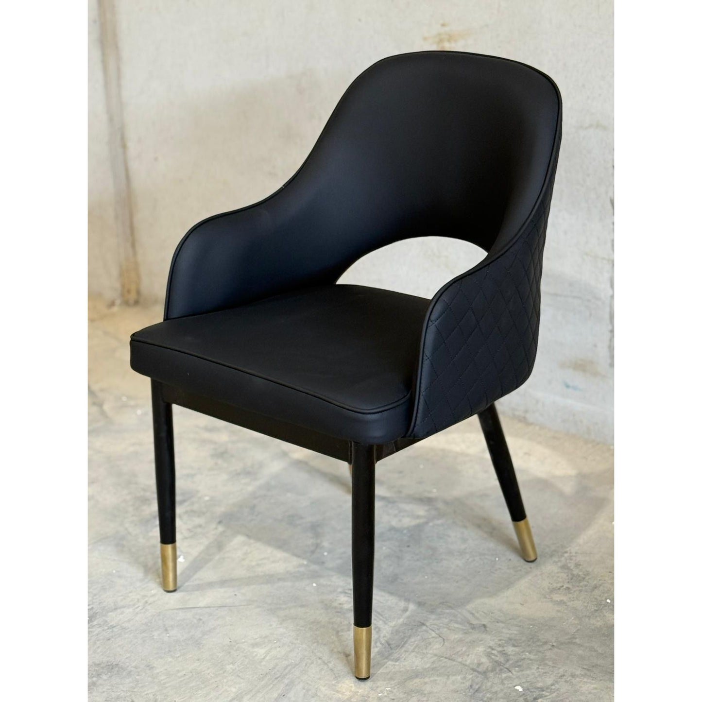 Contract Dining Chairs Leather Multiple Options Gold Tip Legs