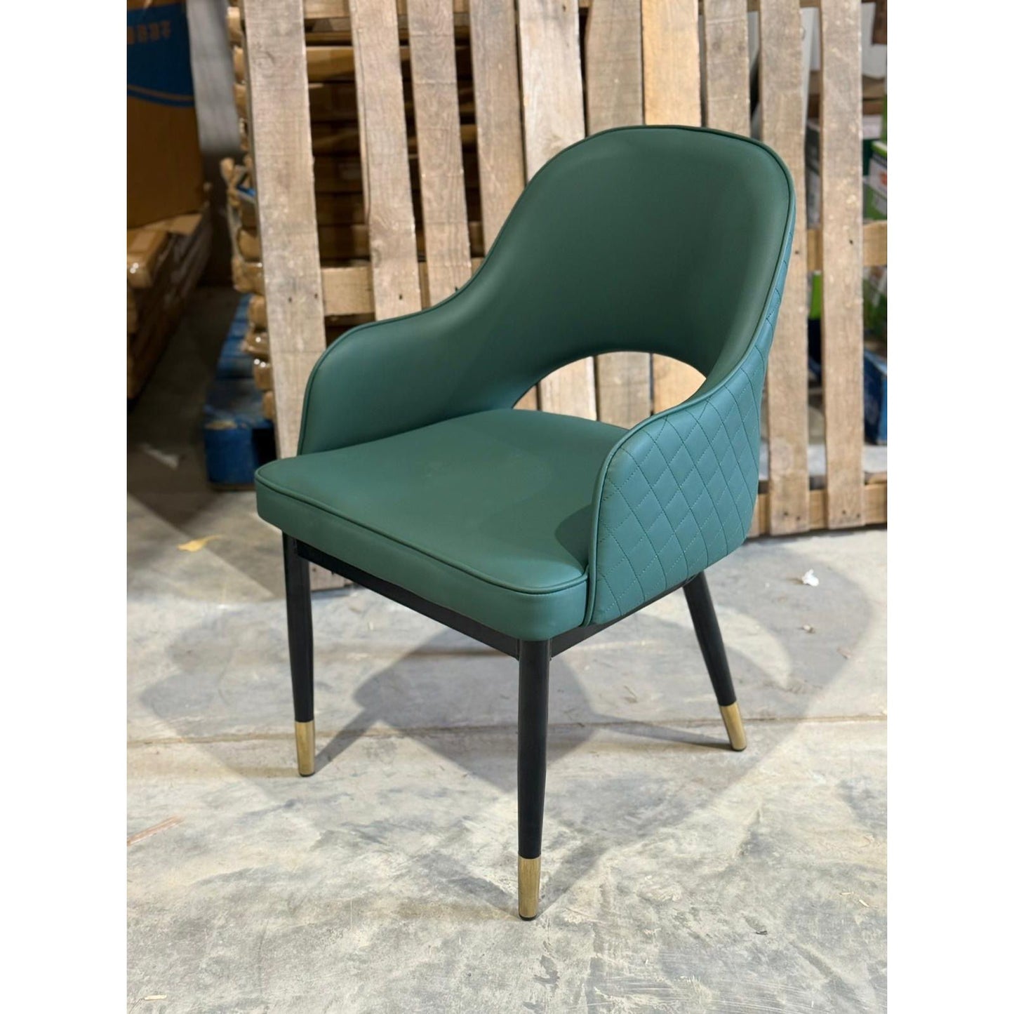 Contract Dining Chairs Leather Multiple Options Gold Tip Legs