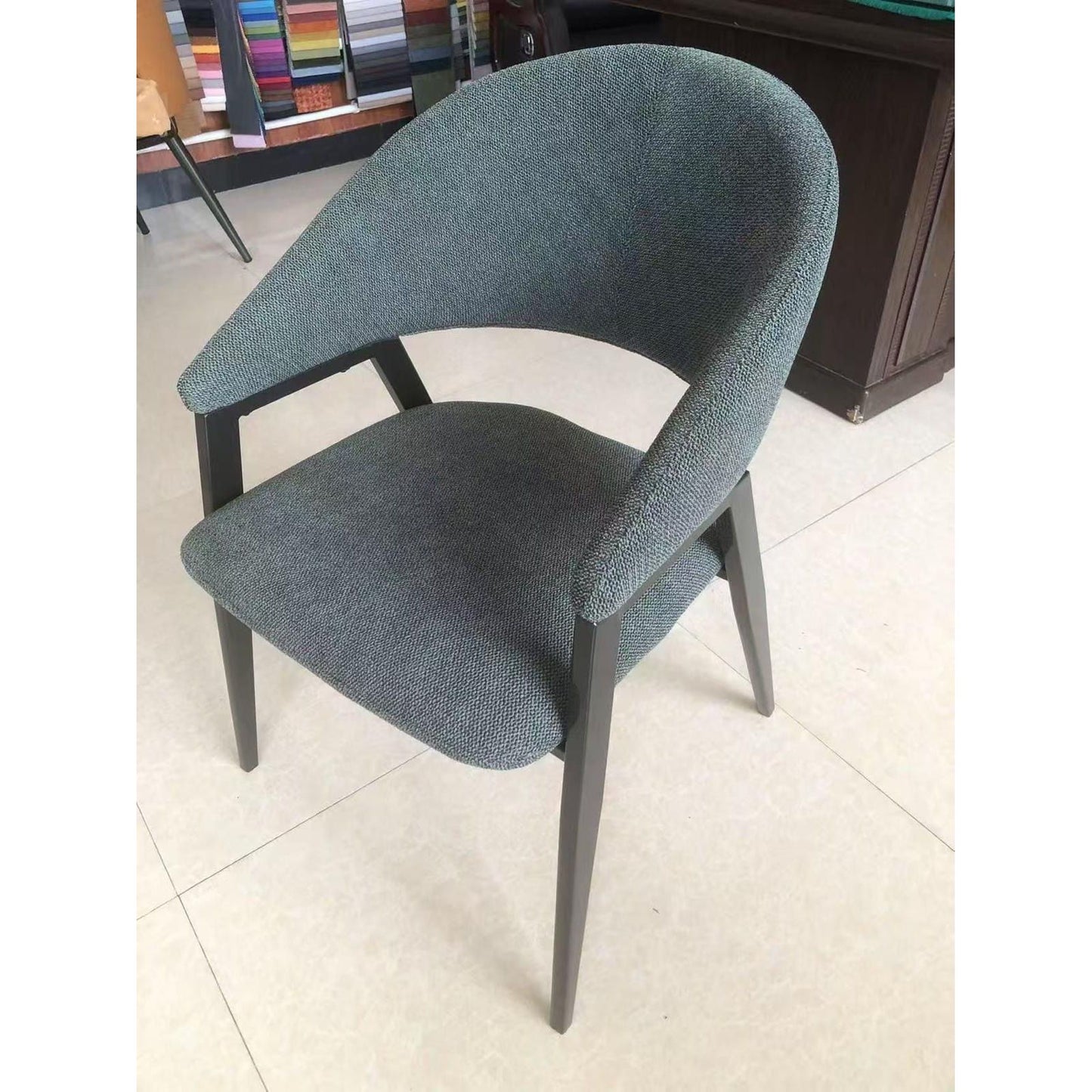 Contract Dining Chair Wood Leg Fabric - 5 Options
